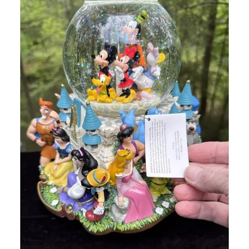 Vintage Disney “A Magical Gathering” Double Snow Globe-Music Lights Movement MIB